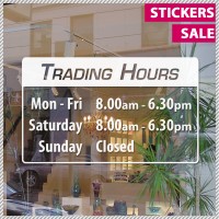 Trading Hours Shop Front Business Sign