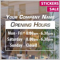 Trading Hours Shop Front Business Sign with Business Name