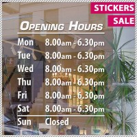 Opening Hours Shop Front Business Sign
